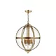 Lampa wisząca Vanessa 5 Light Lantern Antique Brass Glass