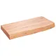 Półka, brązowa, 60x30x(2-6) cm, lakierowane lite drewno dębowe