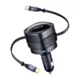 Ładowarka samochodowa Baseus Enjoyment Max z kablami USB-C+USB-C 60W Czarny