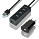 AXAGON HUE-S2BP Hub 4-portowy USB 3.2 Gen 1 charging hub 1.2m   kabel, AC adapter