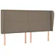 Zagłówek uszak, taupe, 203x23x118/128 cm, tkanina