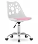 Krzesło obrotowe PRINT - biało-różowe