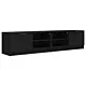 Szafki pod TV, 2 szt., czarne, 80x35x36,5 cm