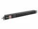 Lanberg Listwa zasilająca Rack PDU 19 cali  1U 10A 10X IEC C13 2m C14 czarna