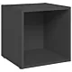 Szafka pod TV, szara, 37x35x37 cm, materia drewnopochodny