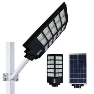 Latarnia solarna LED SMD 1800W, czujnik ruchu, pilot i mocowanie IP67