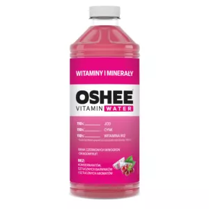 6x OSHEE Vitamin Water witaminy i minerały winogrona - dragonfruit 1100 ml