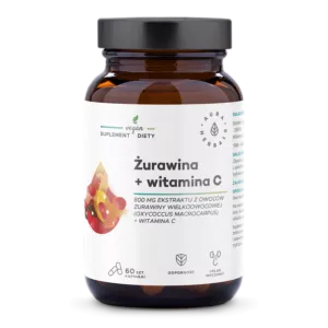 AURA HERBALS Żurawina 800 mg + Witamina C 200 mg (60 kaps.)