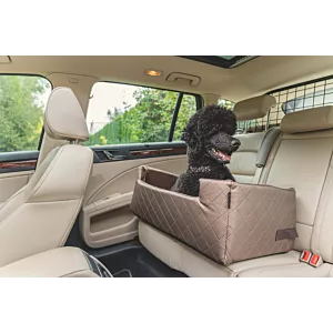 Fotelik samochodowy dla psa - Mia Lux brązowy XL