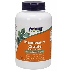 NOW FOODS Magnesium Citrate - Cytrynian Magnezu (227 g)