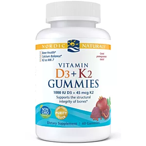 NORDIC NATURALS Vitamin D3 + K2 Gummies (60 żelek)