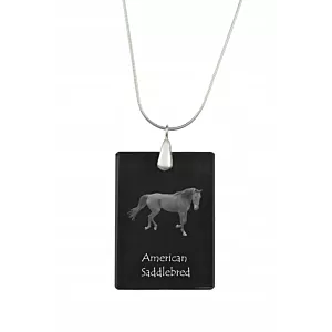 American Saddlebred Kryształowy naszyjnik z koniem