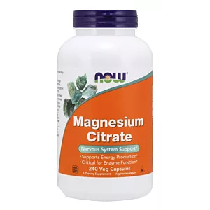 NOW FOODS Magnesium Citrate - Magnez (240 kaps.)
