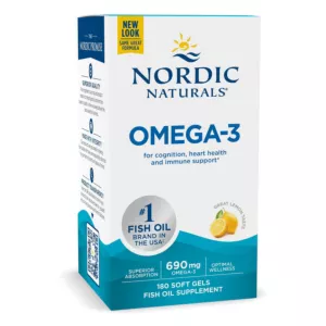 NORDIC NATURALS Omega-3, Lemon  (180 kaps.)