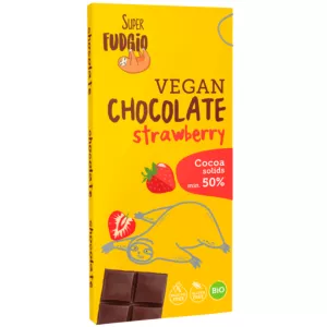 Ekologiczna czekolada truskawkowa na cukrze trzcinowym 80 g