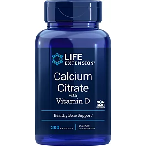 LIFE EXTENSION Calcium Citrate with Vitamin D (200 kaps.)