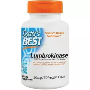 DOCTOR'S BEST Lumbrokinase - Lumbrokinaza 20 mg (60 kaps.)