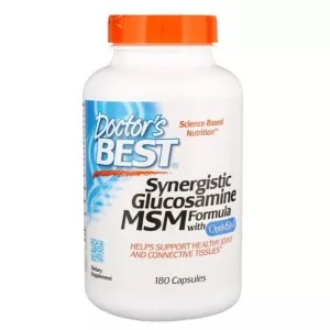 DOCTOR'S BEST Synergistic Glucosamine MSM Formula with OptiMSM (180 kaps.)