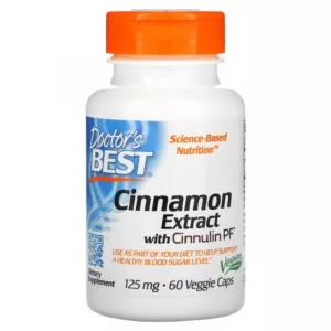 DOCTOR'S BEST Cinnamon Extract with Cinnulin PF - Ekstrakt z Cynamonu 125 mg (60 kaps.)