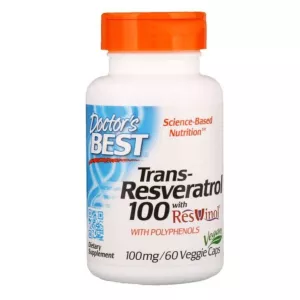 DOCTOR'S BEST Trans-Resveratrol 100 mg + Polifenole 80 mg (60 kaps.)