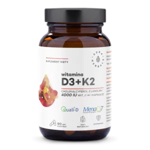 AURA HERBALS Witamina D3 4000 IU + K2 (90 kaps.)