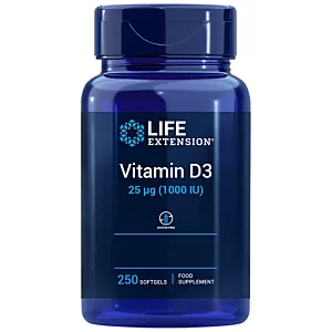LIFE EXTENSION Vitamin D3 1000 IU EU (250 kaps.)