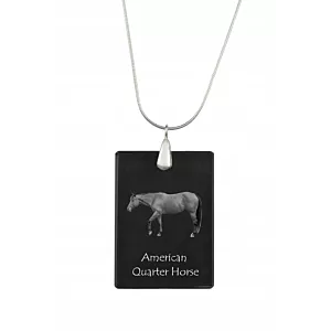 American Quarter Kryształowy naszyjnik z koniem