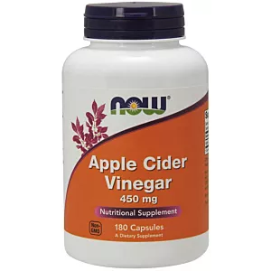 NOW FOODS Apple Cider Vinegar - Ocet Jabłkowy 450 mg (180 kaps.)