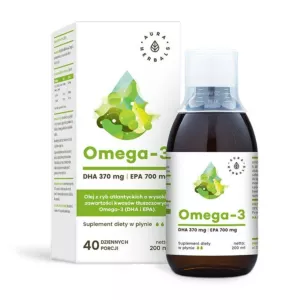 AURA HERBALS Omega-3 (370 DHA i 700 EPA) w płynie (200 ml)