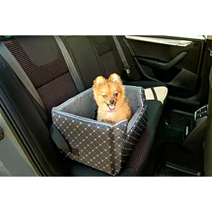 Fotelik samochodowy dla psa - Emma Paws szary M