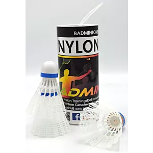 Lotki do badmintona SUNFLEX Nylon 3 XW prędkość średnia, biała, 3 szt.