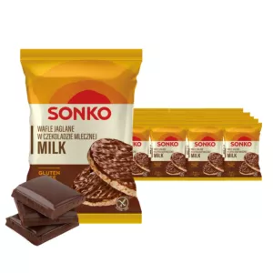 30x SONKO Wafle jaglane w czekoladzie mlecznej 30g