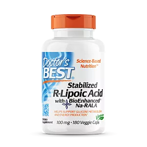 DOCTOR'S BEST R-Lipoic Acid 100 mcg with BioEnhanced Na-RALA (180 kaps.)