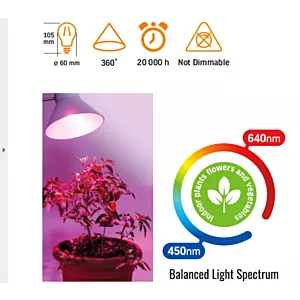 Żarówka LED E27 do uprawy Roślin