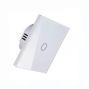 Włącznik LED Dotykowy Pojedynczy Szklany Biały