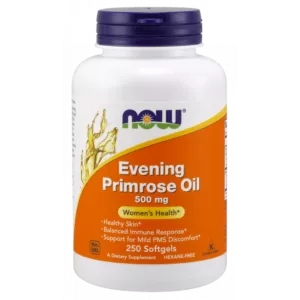 NOW FOODS Evening Primrose Oil - Olej z Wiesiołka Dwuletniego z GLA (250 kaps.)