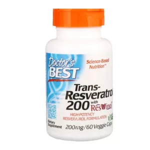 DOCTOR'S BEST Trans-Resveratrol 200 mg + Polifenole 80 mg (60 kaps.)