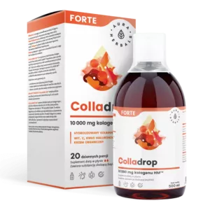 AURA HERBALS Colladrop Forte - Kolagen HM 10 000 mg w płynie (500 ml)