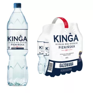 6x Kinga Pienińska woda mineralna gazowana 1,5 l
