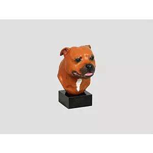 Angielski Staffordshire Terrier Malowana statuetka