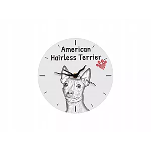 Amerykański terier bezwłosy Stojący zegar grafika