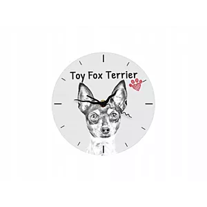Amerykański toy terrier Stojący zegar z grafiką