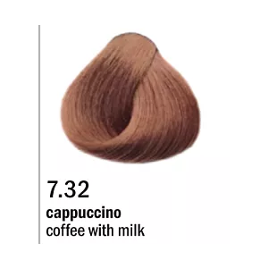 Allwaves Cream Color farba do włosów, koloryzacja trwała, 100 ml 7.32 cappuccino