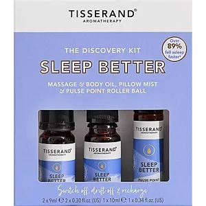 TISSERAND AROMATHERAPY Sleep Better Discovery Kit - Zestaw produktów eterycznych na dobry sen (2 x 9 ml, 1 x 10 ml)