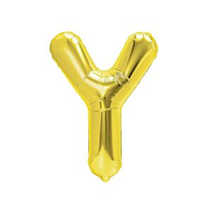 Balon foliowy „litera Y”, złota, 40 cm [balon na powietrze]