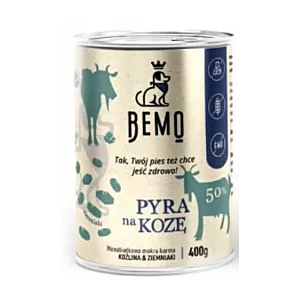 BEMO - PYRA na KOZĘ - Monobiałkowa mokra karma dla psa Koźlina - 400g