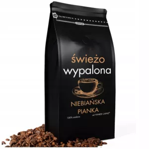 Kawa ziarnista Do ekspresu 1kg 100% ARABICA Świeżo Palona NIEBIAŃSKA PIANKA