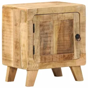 Szafka nocna 40x32x46 cm Drewno lite Surowe Mango