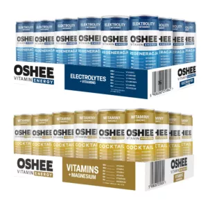 48x OSHEE Vitamin Cocktail + Recovery elektrolity, 250 ml