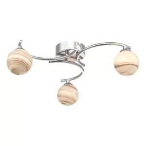 Lampa sufitowa Atiya 3 Light Semi Flush Polished Chrome With Planet Style Glass